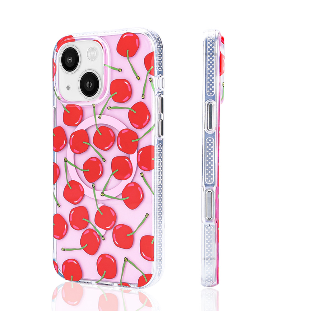 [RNZ-TA113938] Apple iPhone 15 Uyumlu Kılıf M-safe Şarj Özellikli Zore Stilo Kapak (Kırmızı)
