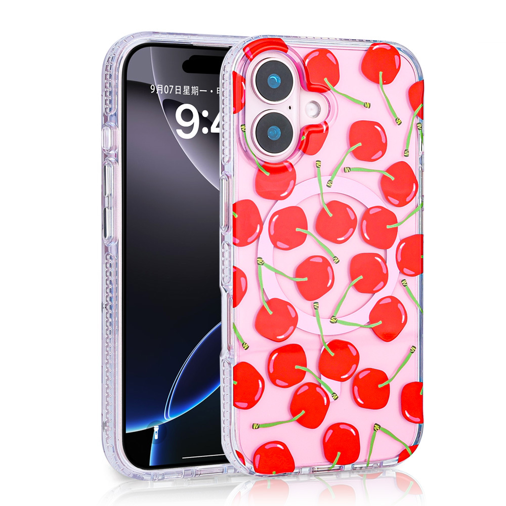 [RNZ-TA113946] Apple iPhone 16 Uyumlu Kılıf M-safe Şarj Özellikli Zore Stilo Kapak (Kırmızı)