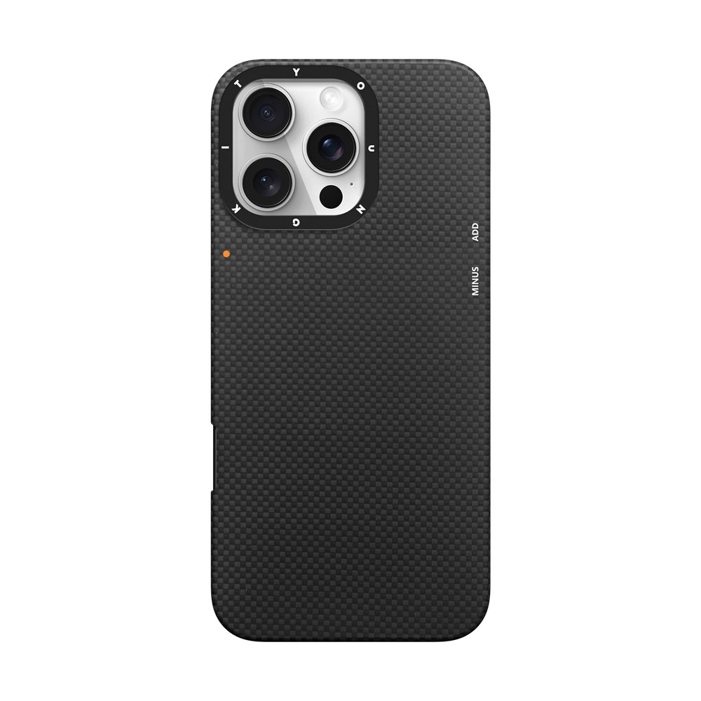[RNZ-TA114041] Apple iPhone 16 Pro Uyumlu Kılıf M-safe Şarj Özellikli Aramid Fiber Youngkit 1500D Kevlar Extreme Wing Serisi Kapak (Siyah)