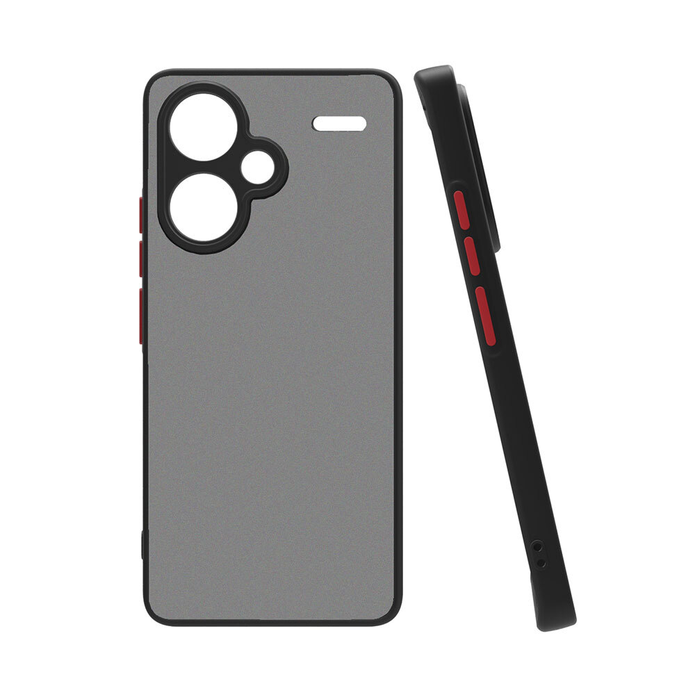 [RNZ-TA114084] Xiaomi Redmi Note 13 Pro Plus 5G Uyumlu Kılıf Zore Hux Kapak (Siyah)