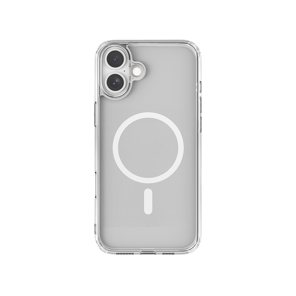 [RNZ-TA114213] Apple iPhone 16 Uyumlu Kılıf M-safe Şarj Özellikli Raptic Crystal M-safe Serisi Şeffaf Kapak