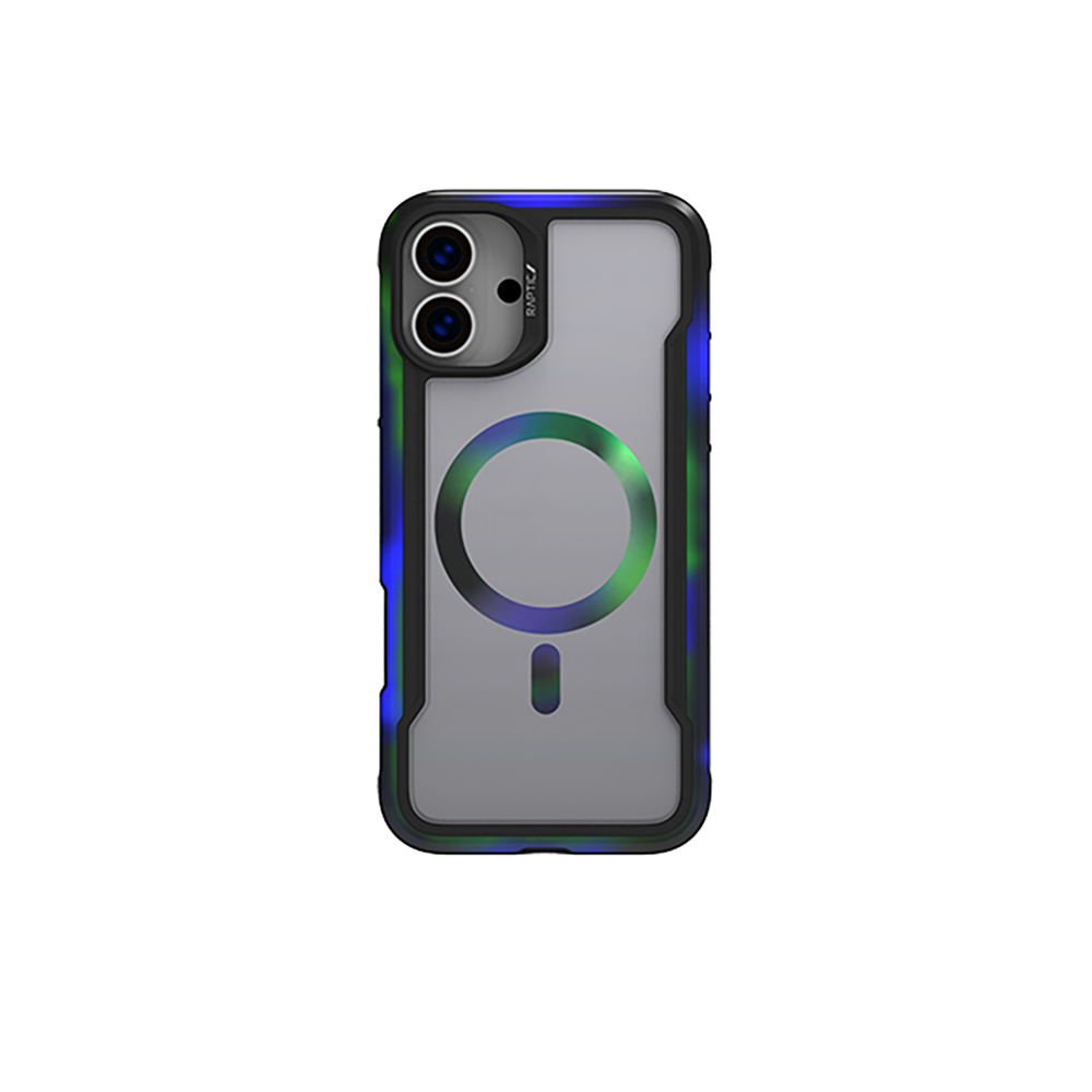 [RNZ-TA114233] Apple iPhone 16 Pro Uyumlu Kılıf M-safe Şarj Özellikli Airbagli Raptic Shield 2.0 Serisi Şeffaf Arka Yüzey Kapak (Siyah)
