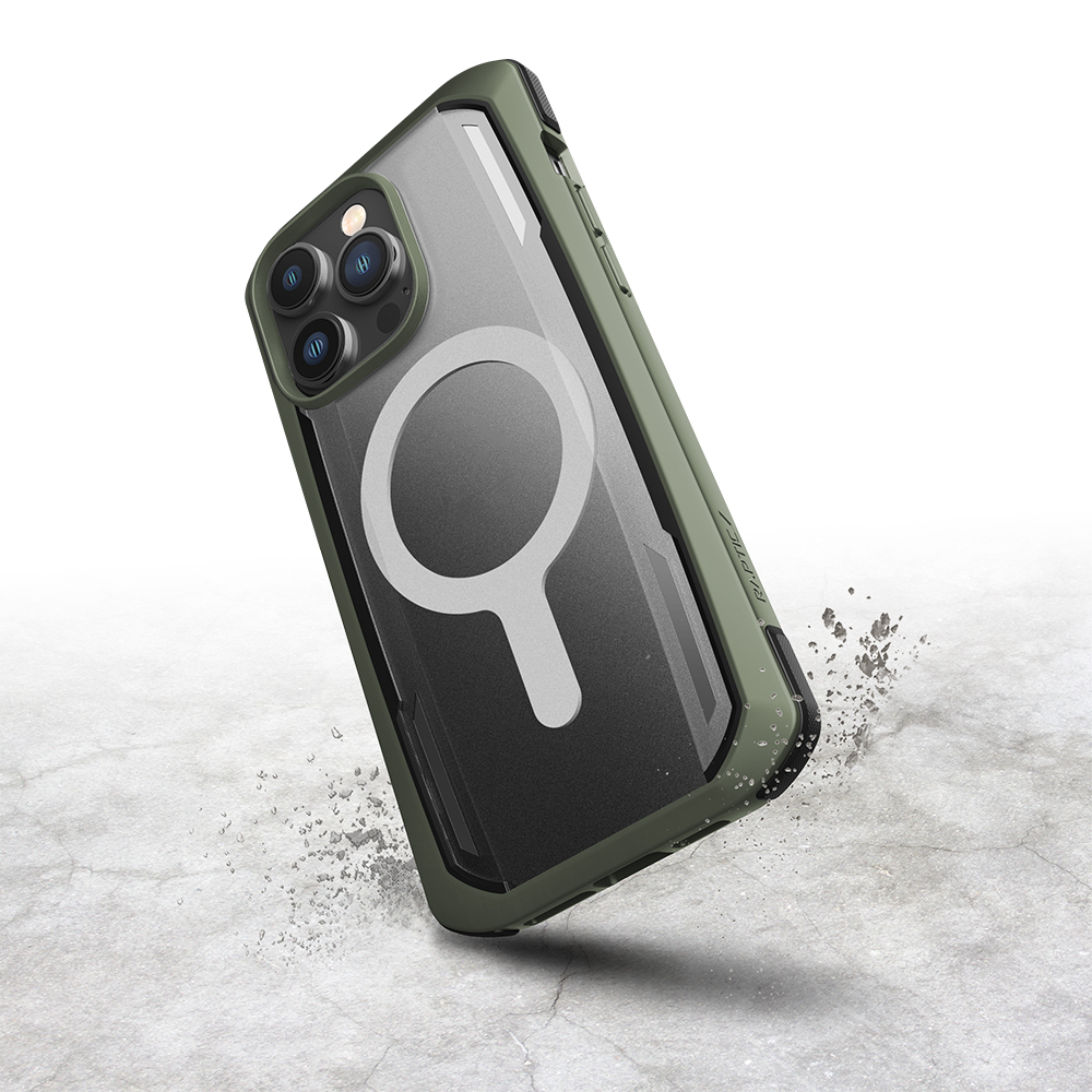 Apple iPhone 14 Pro Max Uyumlu Kılıf M-safe Şarj Özellikli Raptic Secure Serisi Çift Kat TPU Kenarlı Şeffaf Arka Yüzeyli Kapak