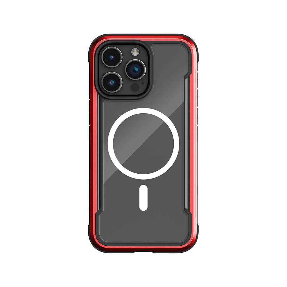 Apple iPhone 15 Pro Max Uyumlu Kılıf M-safe Şarj Özellikli Airbagli Raptic Shield Serisi Şeffaf Arka Yüzey Kapak
