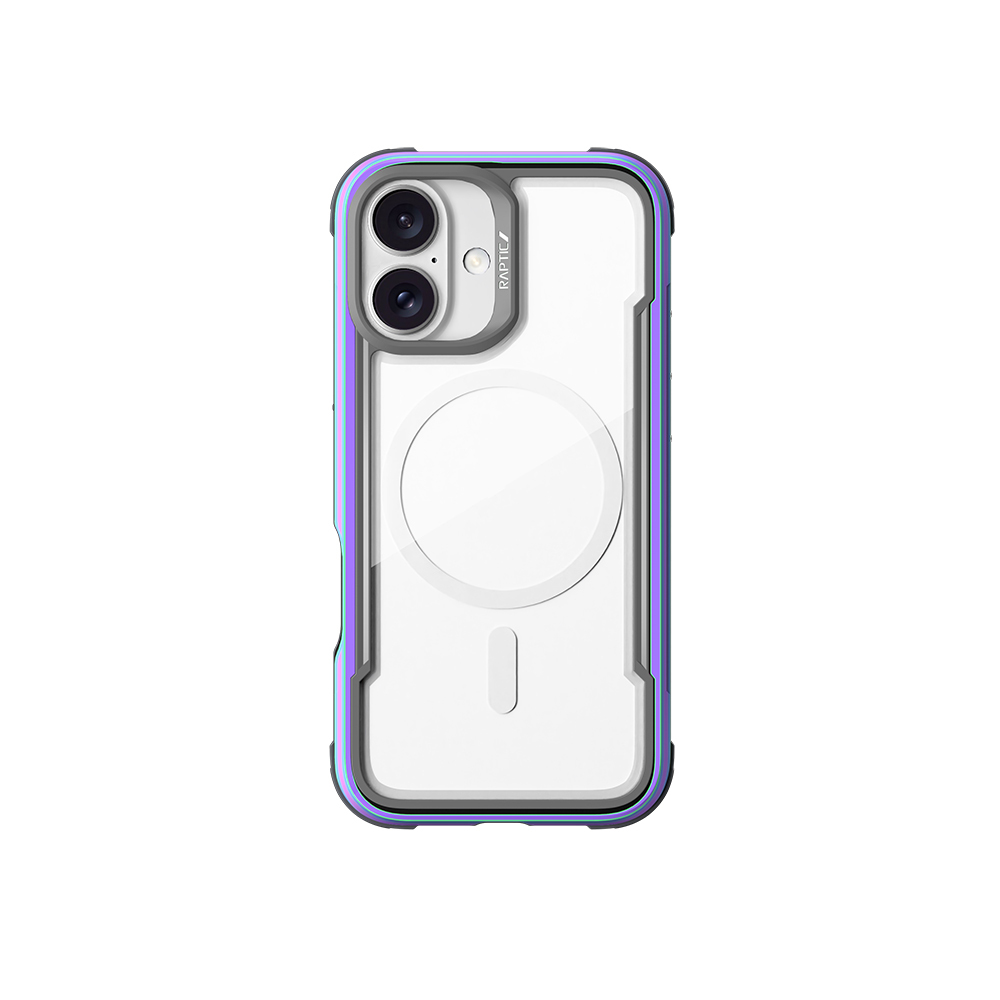 Apple iPhone 16 Uyumlu Kılıf M-safe Şarj Özellikli Airbagli Raptic Shield Serisi Şeffaf Arka Yüzey Kapak