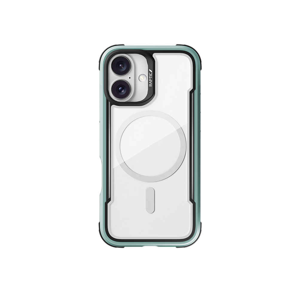 Apple iPhone 16 Uyumlu Kılıf M-safe Şarj Özellikli Airbagli Raptic Shield Serisi Şeffaf Arka Yüzey Kapak