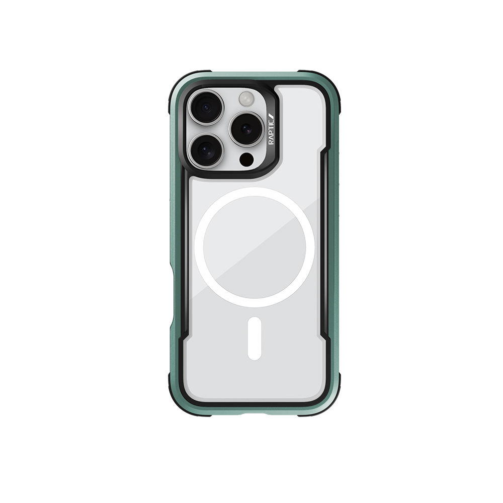 Apple iPhone 16 Pro Max Uyumlu Kılıf M-safe Şarj Özellikli Airbagli Raptic Shield Serisi Şeffaf Arka Yüzey Kapak
