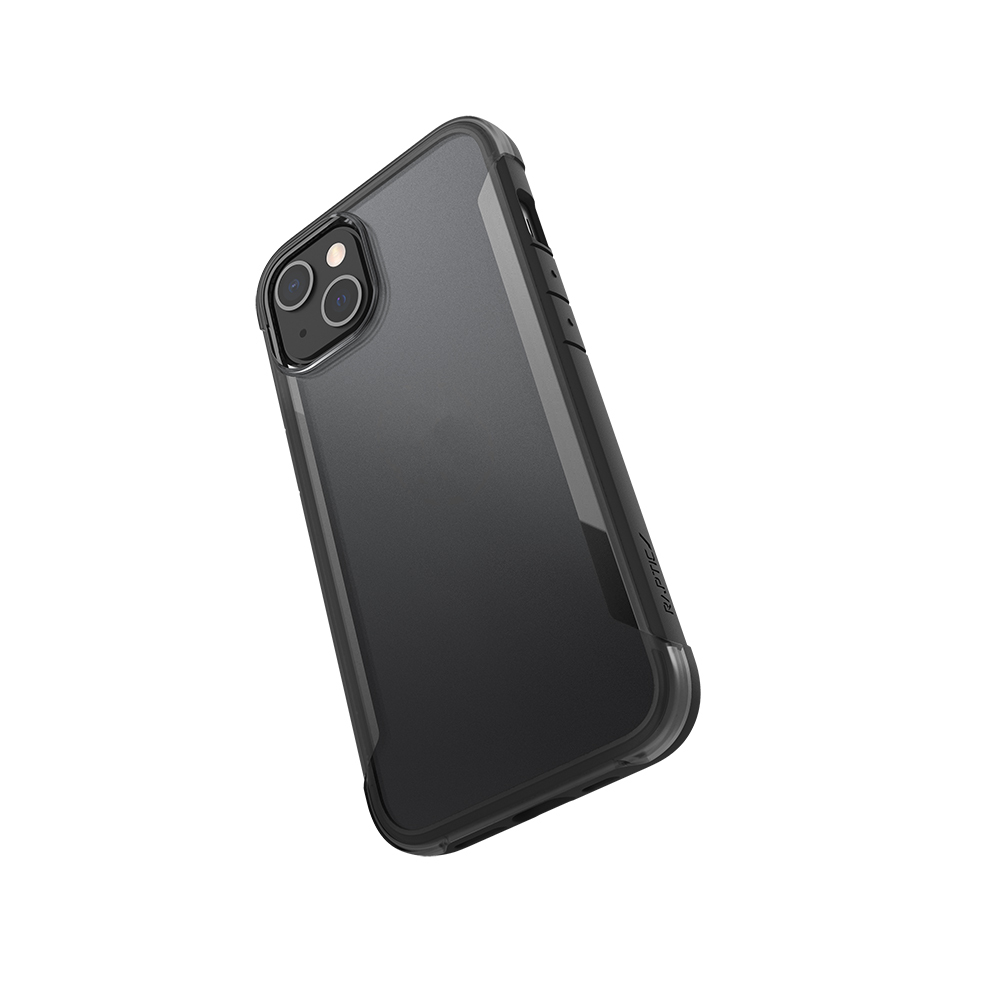 [RNZ-TA114269] Apple iPhone 13 Uyumlu Kılıf M-safe Şarj Özellikli Airbagli Raptic Terrain Serisi Şeffaf Arka Yüzey Kapak (Siyah)