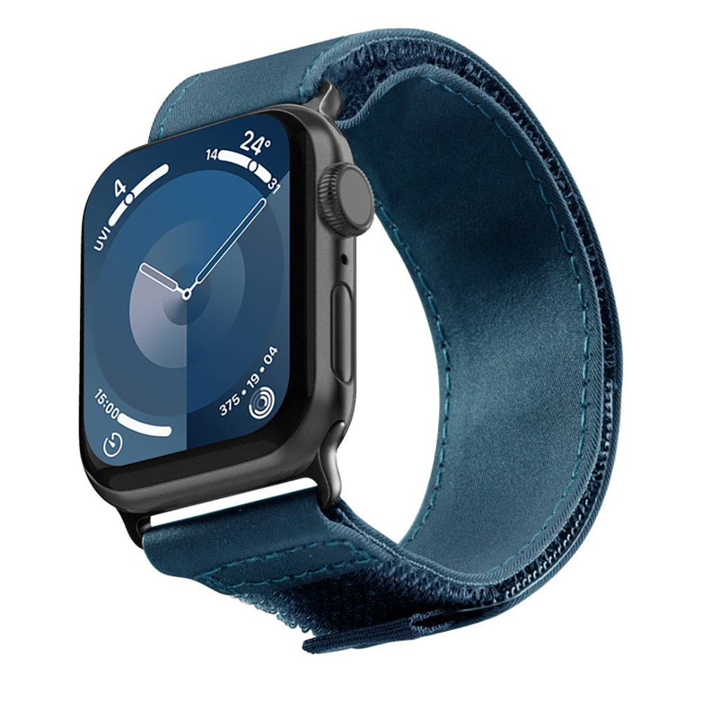 [RNZ-TA115707] Apple Watch 44mm Uyumlu Raptic Canvas Serisi Kumaş Kordon (Lacivert)