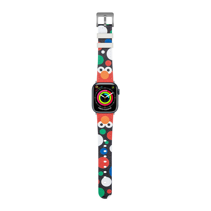Apple Watch 7 41mm Uyumlu Casebang Sesame Street Serisi Deri Saat Kordon