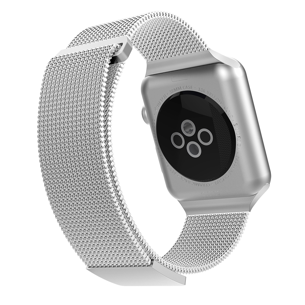 [RNZ-TA114429] Apple Watch 10 42mm Uyumlu Raptic Mesh Band Serisi Metal Hasır Kordon