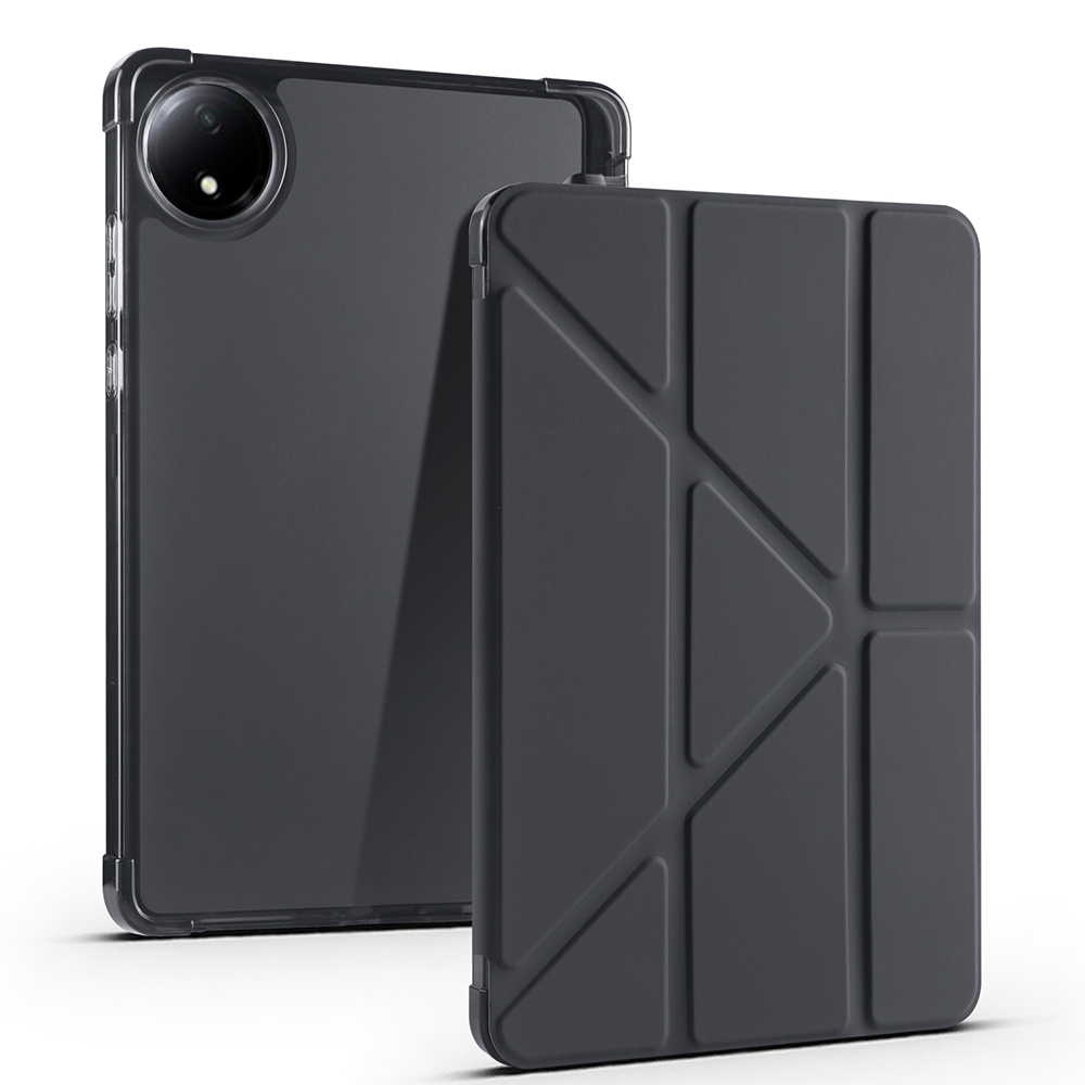 [RNZ-TA113283] Xiaomi Redmi Pad SE 8.7 Uyumlu Kılıf Zore Tri Folding Kalem Bölmeli Standlı Kılıf (Siyah)
