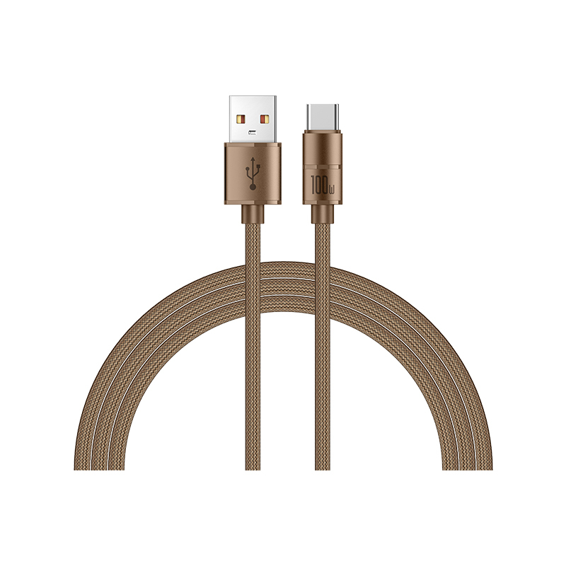 [RNZ-TA114697] Recci RS08C Warrior Serisi USB-A to Type-C 100W Hızlı Şarj Özellikli Data ve Şarj Kablosu 1.2M