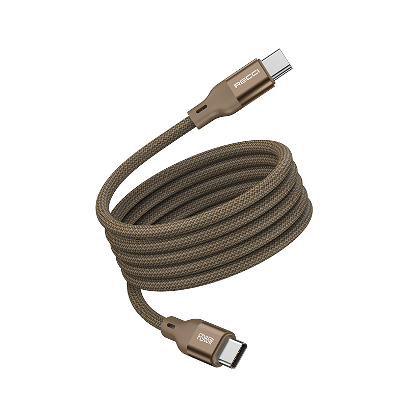 [RNZ-TA114700] Recci RS23CC Magnetic Serisi Type-C to Type-C PD 65W Hızlı Şarj Özellikli Data ve Şarj Kablosu 1M