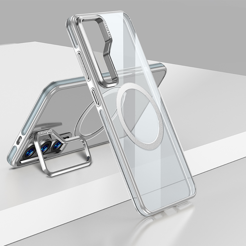 Samsung Galaxy S25 Plus Uyumlu Kılıf M-safe Şarj Özellikli Wlons Standlı Efsane Kapak