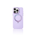 Apple iPhone 16 Pro Max Uyumlu Kılıf M-safe Şarj Özellikli Standlı Suni Deri Tasarımlı Pynana Dancing Circle Serisi Kapak