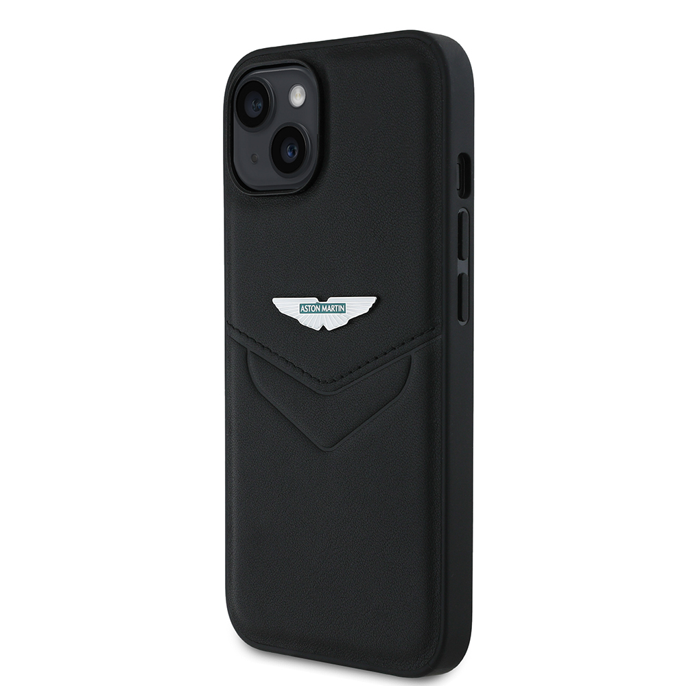 Apple iPhone 14 Uyumlu Kılıf Aston Martin Orjinal Lisanslı Victory Dizayn PU Deri Metal Logolu Kapak