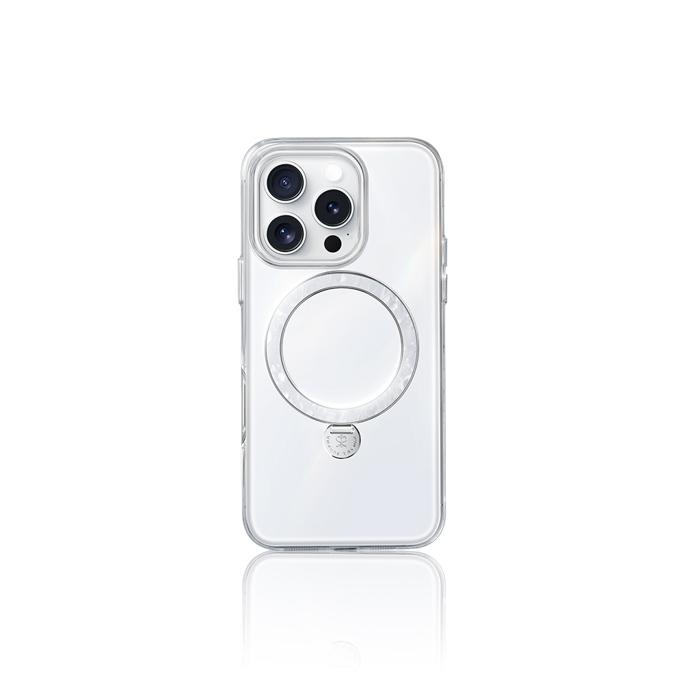 Apple iPhone 15 Pro Uyumlu Kılıf M-safe Şarj Özellikli Standlı Pynana Dancing Streamer Serisi Kapak