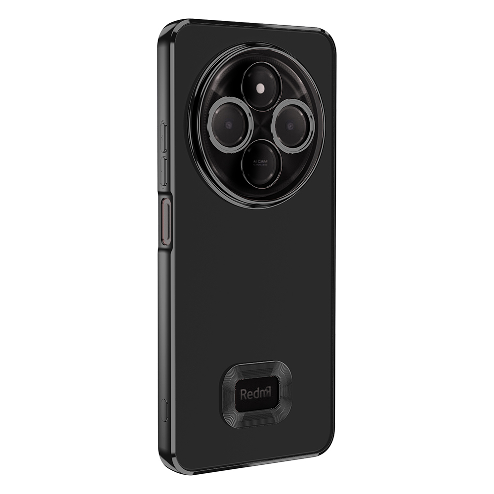 [RNZ-TA114989] Xiaomi Redmi 14C 4G Uyumlu Kılıf Kamera Korumalı Logo Gösteren Zore Omega Kapak (Siyah)