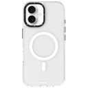 Apple iPhone 16 Uyumlu Kılıf M-safe Şarj Özellikli Cam Arka Yüzey TPU Youngkit Gemstone Serisi Kapak
