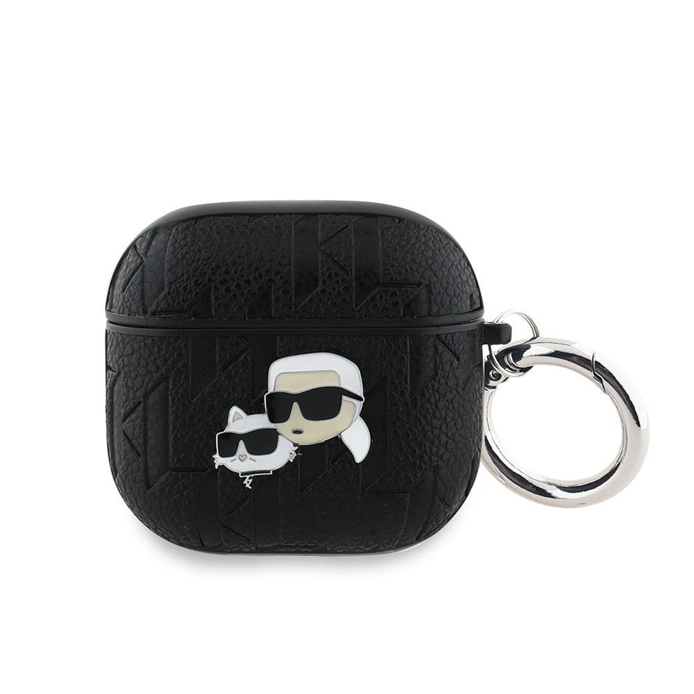 [RNZ-TA115040] Apple Airpods 4 Uyumlu Kılıf Karl Lagerfeld Orjinal Lisanslı Monogram Silikon Kapak