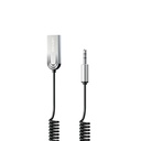 Lenyes LR208 Spiral Kablo Tasarımlı Dahili Mikrofonlu Kablosuz Ses Alıcı AUX Bluetooth v5.3 Adaptör