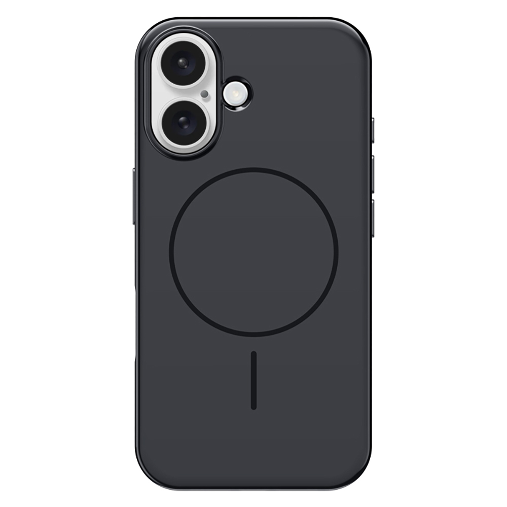 [RNZ-TA115006] Apple iPhone 16 Uyumlu Kılıf M-safe Şarj Özellikli Wlons Frego Kapak (Siyah)
