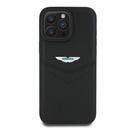 Apple iPhone 16 Pro Uyumlu Kılıf Aston Martin Orjinal Lisanslı Victory Dizayn PU Deri Metal Logolu Kapak