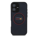 Apple iPhone 16 Plus Uyumlu Kılıf Redbull Orjinal Lisanslı M-safe Şarj Özellikli Kırmızı Halka ve Logo Kabartmalı PU Deri Kapak