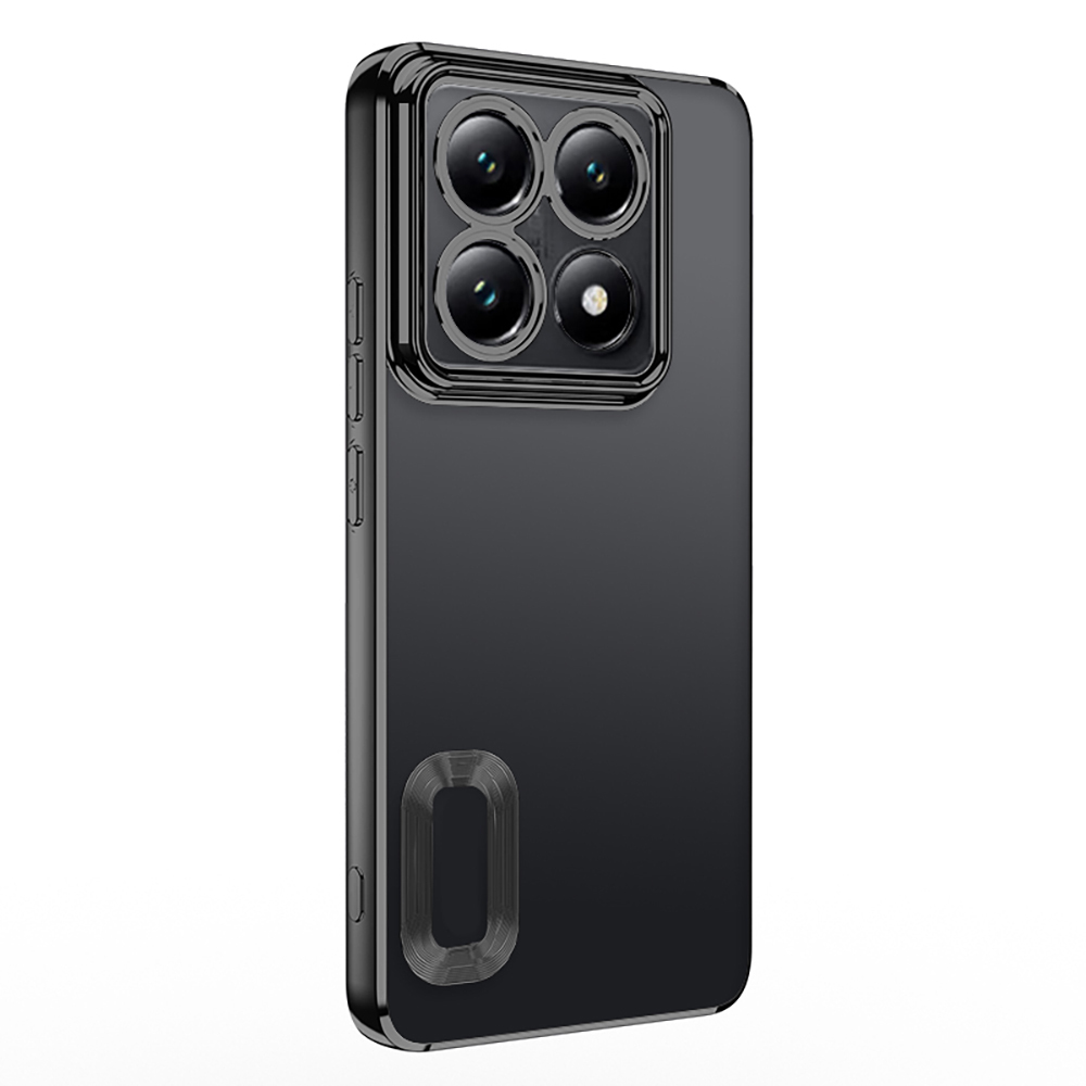 [RNZ-TA115200] Xiaomi 14T Pro Uyumlu Kılıf Kamera Korumalı Logo Gösteren Zore Omega Kapak (Siyah)