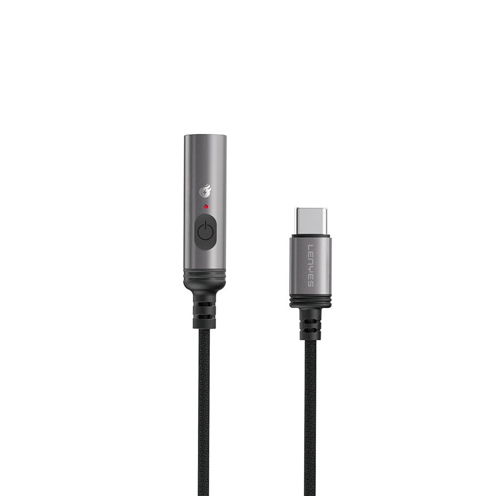 [RNZ-TA115268] Lenyes LC110-TC Bükülme ve Aşınmaya Dayanıklı Örgü Tasarımlı Type-C Bağlantılı Çakmak Kablosu 30cm