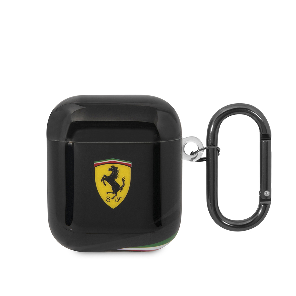 Apple Airpods Uyumlu Kılıf Ferrari Orjinal Lisanslı IML Baskılı Klasik Logolu TPU Kılıf