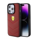 Apple iPhone 15 Pro Uyumlu Kılıf Ferrari Orjinal Lisanslı Deri Dikişli Arka Yüzey Metal Logo Tasarımlı Kapak