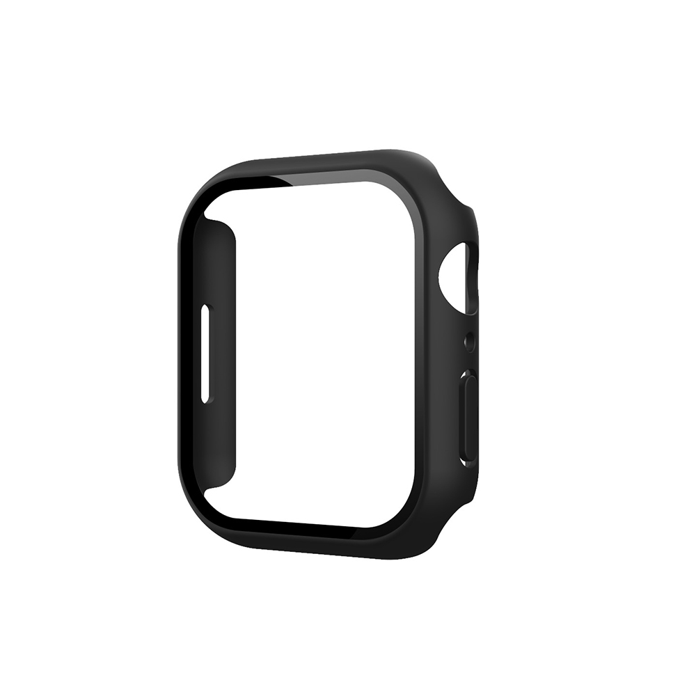 [RNZ-TA115787] Apple Watch 10 46mm Uyumlu Sert PC Kasa ve Ekran Koruyucu Zore Watch Gard 37 (Siyah)