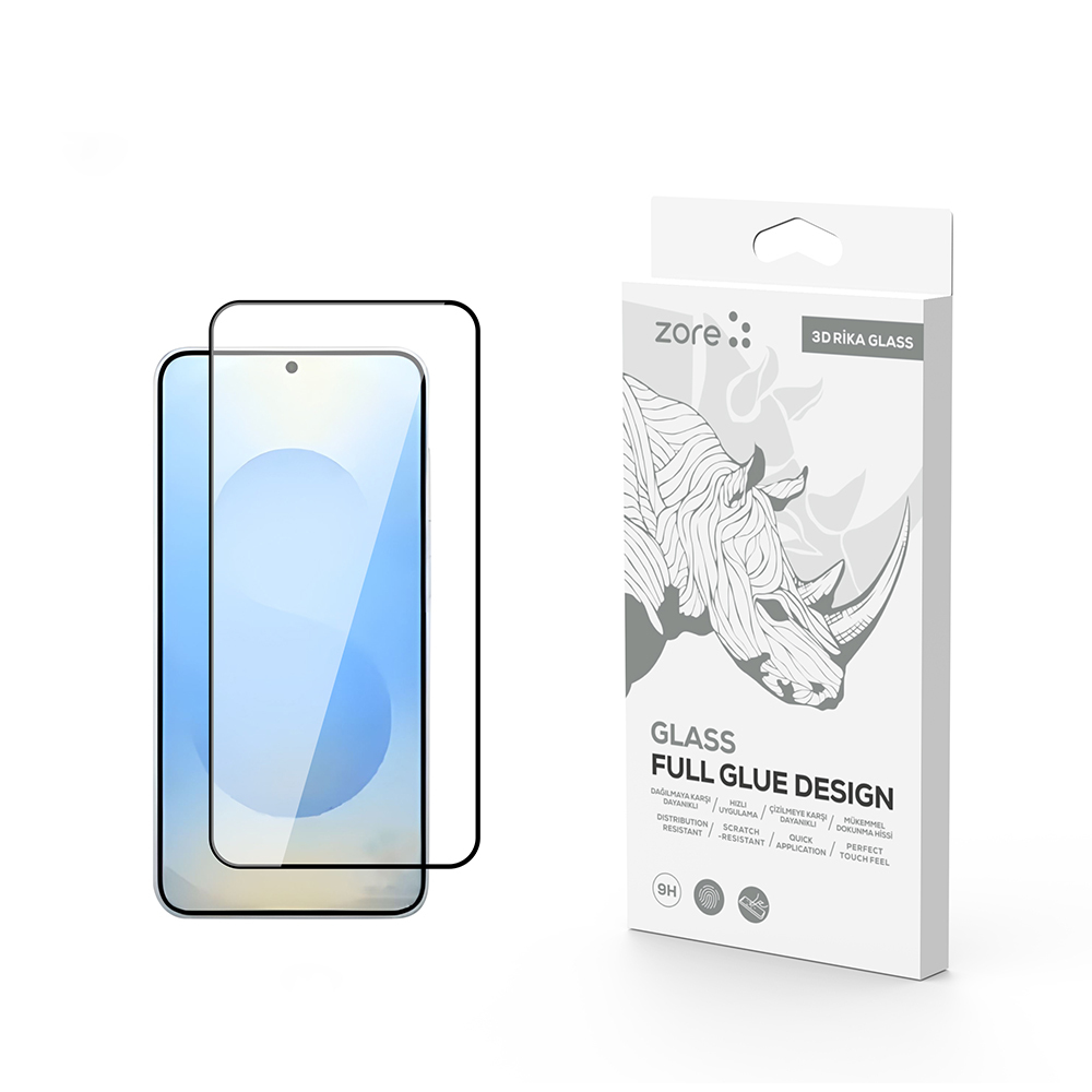 [RNZ-TA114805] Samsung Galaxy S25 Uyumlu Zore Rika Premium Temperli Cam Ekran Koruyucu