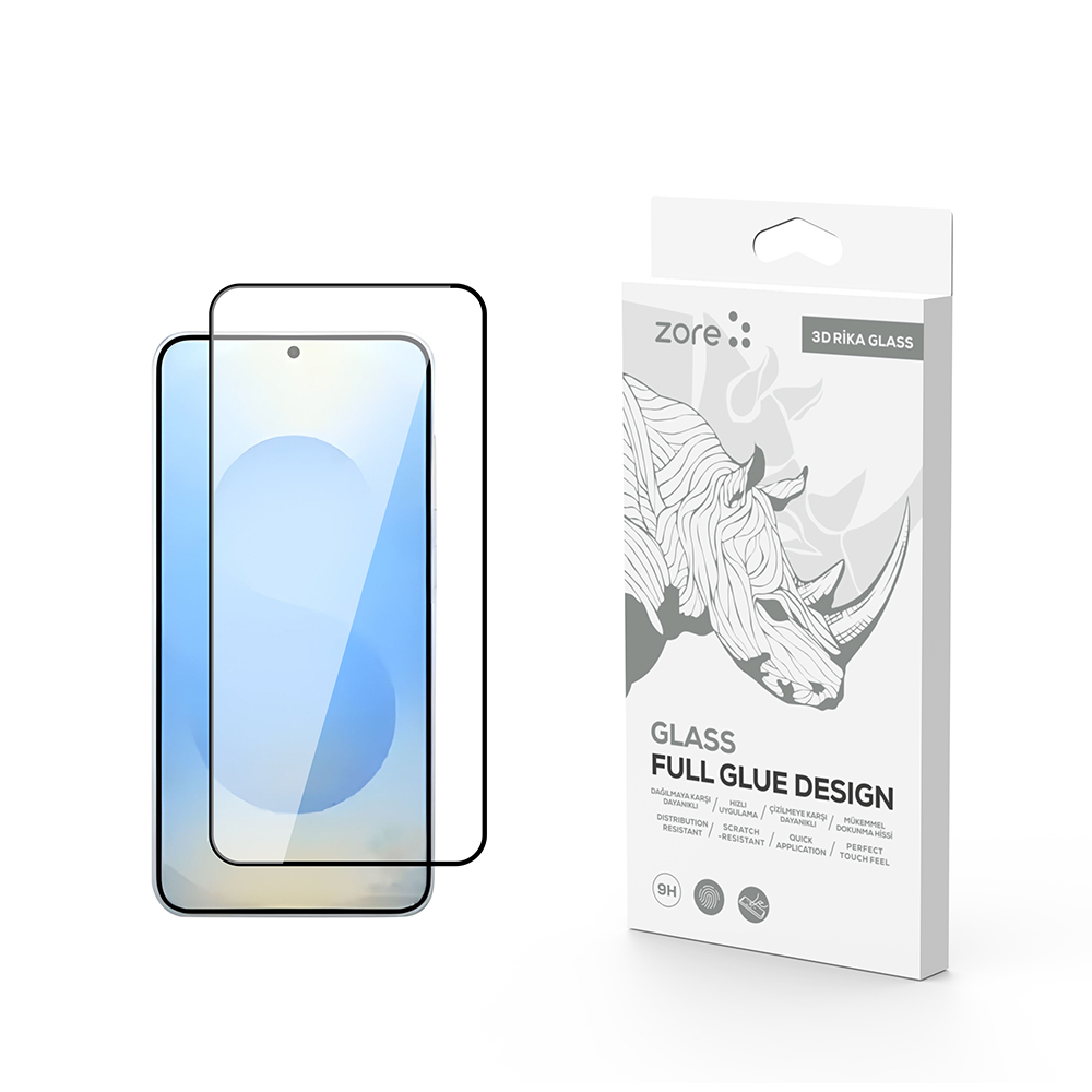[RNZ-TA114806] Samsung Galaxy S25 Plus Uyumlu Zore Rika Premium Temperli Cam Ekran Koruyucu