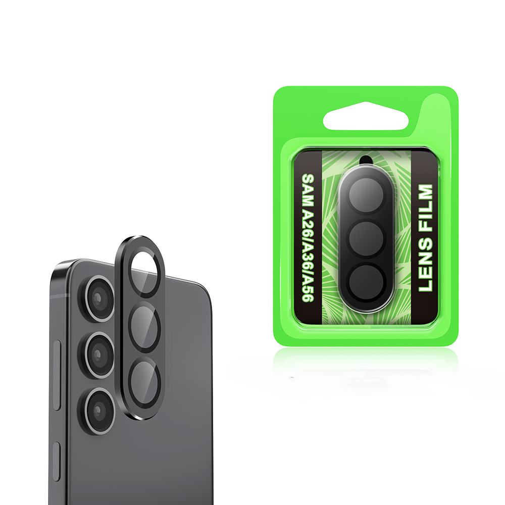 [RNZ-TA114812] Samsung Galaxy A56 Uyumlu Zore CL-07 Kamera Lens Koruyucu (Siyah)