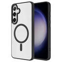 Samsung Galaxy S25 Uyumlu Kılıf M-safe Şarj Özellikli Zore Krom M-safe Silikon Kapak