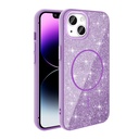 Apple iPhone 11 Uyumlu Kılıf M-safe Şarj Özellikli Parlayan Simli Zore Okso Kapak