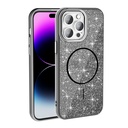 Apple iPhone 14 Pro Max Uyumlu Kılıf M-safe Şarj Özellikli Parlayan Simli Zore Okso Kapak