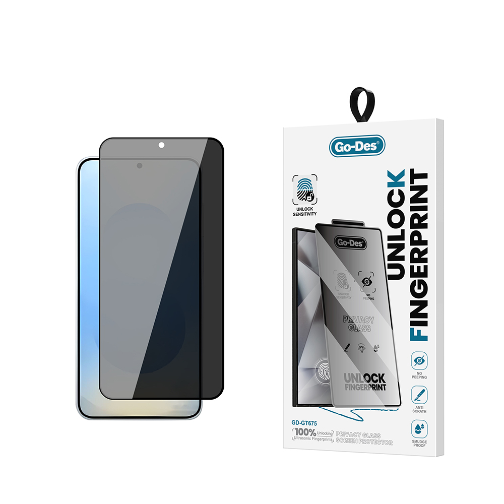 [RNZ-TA115601] Samsung Galaxy S25 Plus Uyumlu Go Des GD-001 Parmak İzi Bırakmayan Privacy 9H Temperli HD Cam Hayalet Ekran Koruyucu