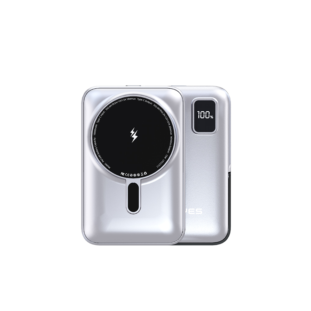 [RNZ-TA114152] Lenyes PW134D 20W Ultra İnce Dijital LED Ekranlı Standlı Wireless Powerbank 15W 10000mAh