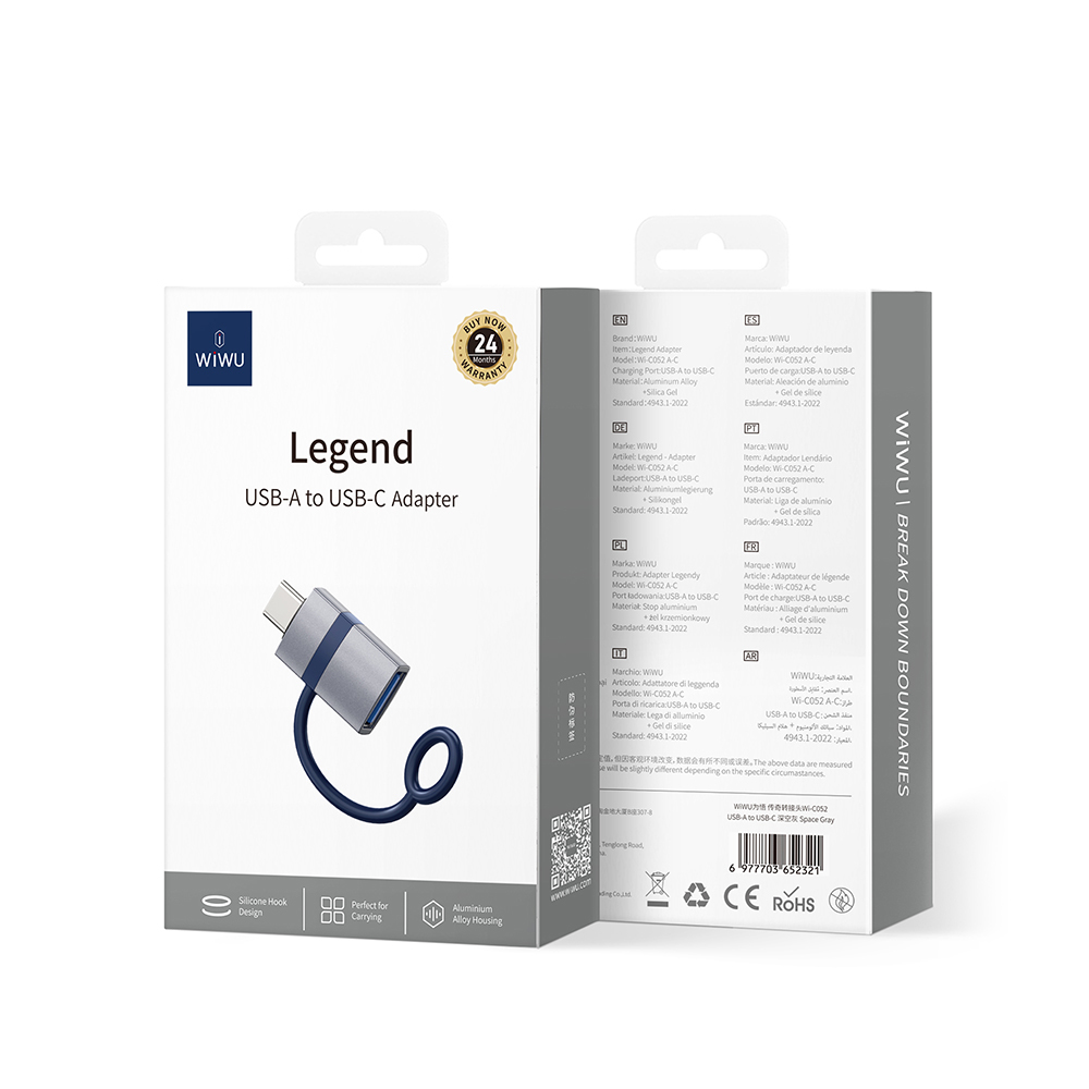 [RNZ-TA115519] Wiwu Wi-C052 USB to Type-C Çevirici OTG