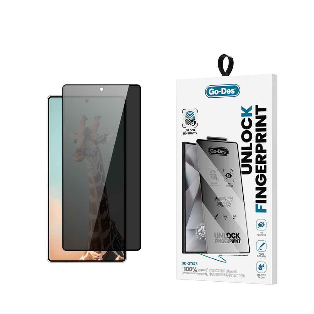 Samsung Galaxy S25 Ultra Uyumlu Go Des GD-001 Parmak İzi Bırakmayan Privacy 9H Temperli HD Cam Hayalet Ekran Koruyucu