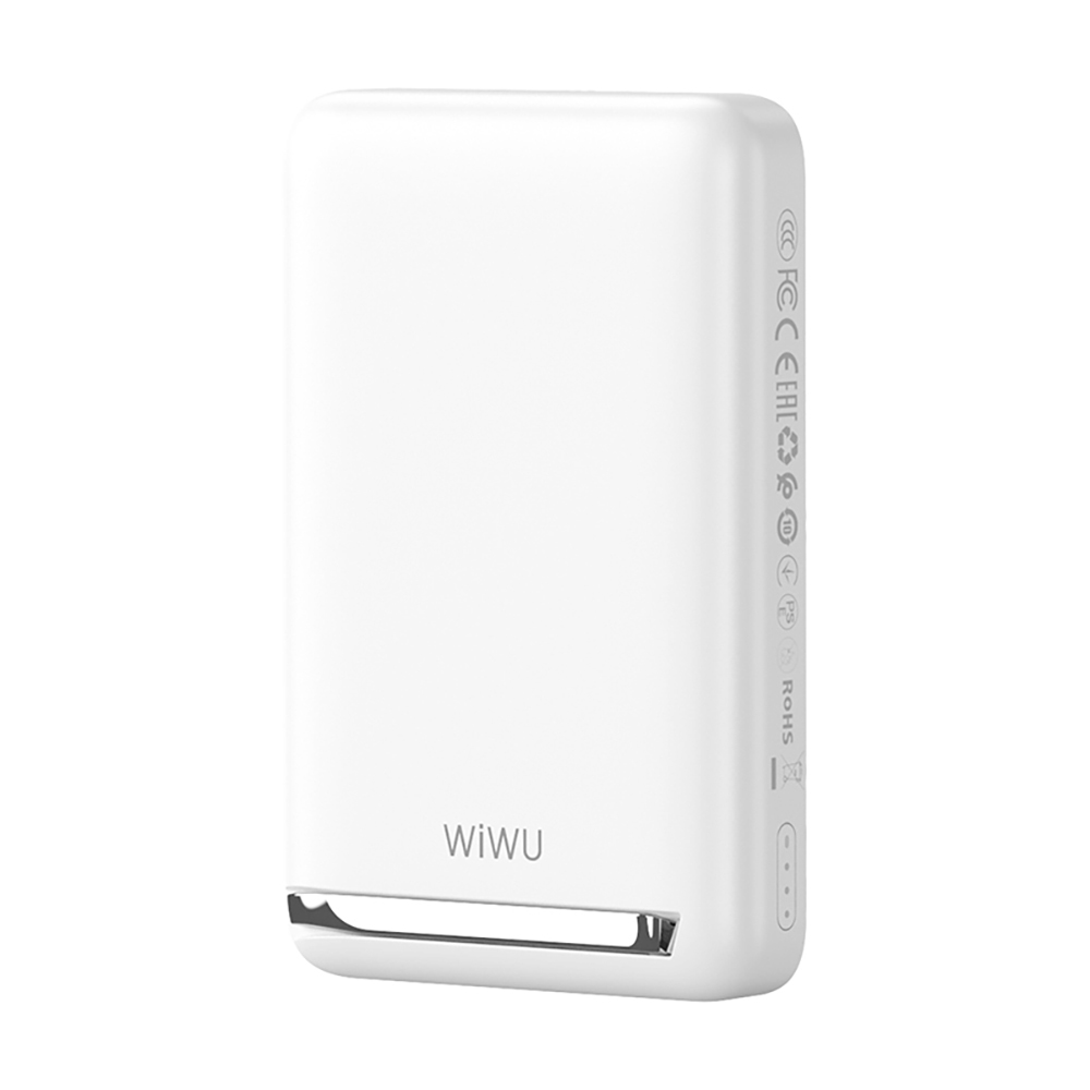 Wiwu Wi-P043 LED Işık Göstergeli Standlı Taşınabilir M-safe Wireless Powerbank 10.000mAh 15W