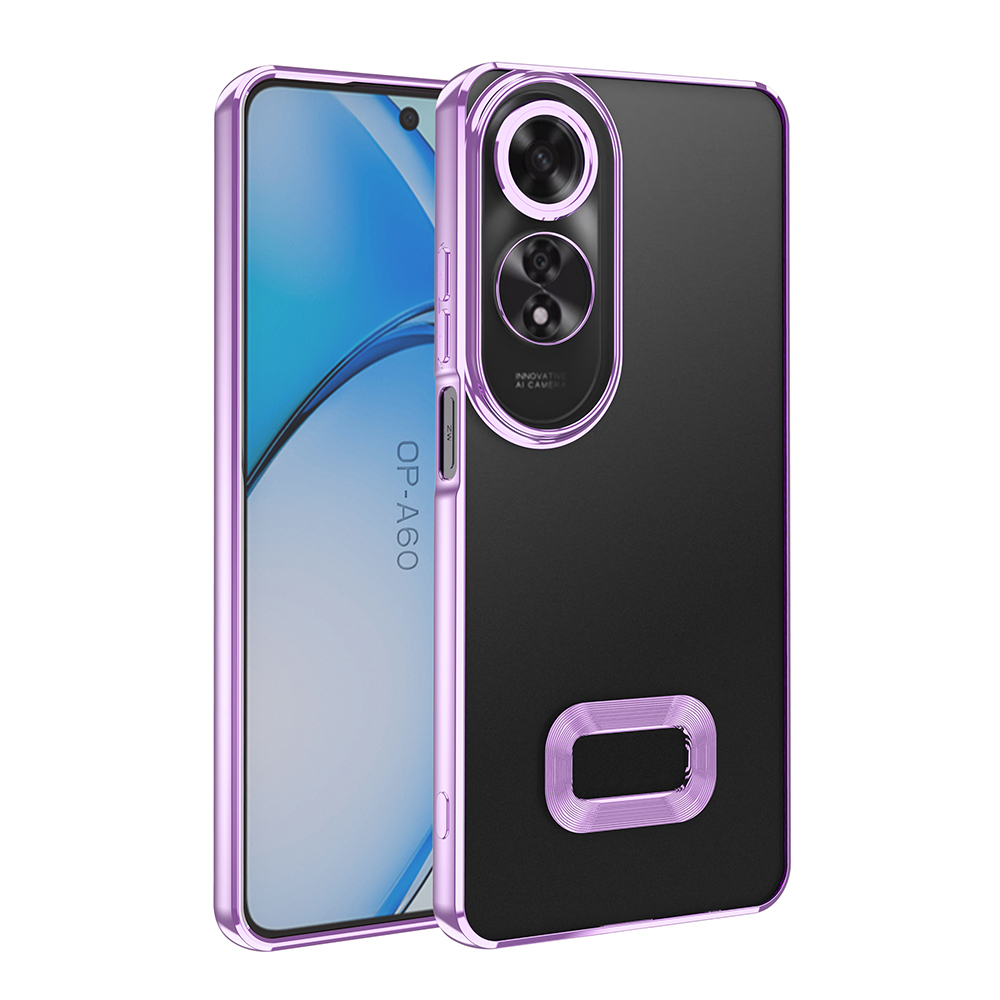 Oppo A60 Uyumlu Kılıf Kamera Korumalı Logo Gösteren Zore Omega Kapak