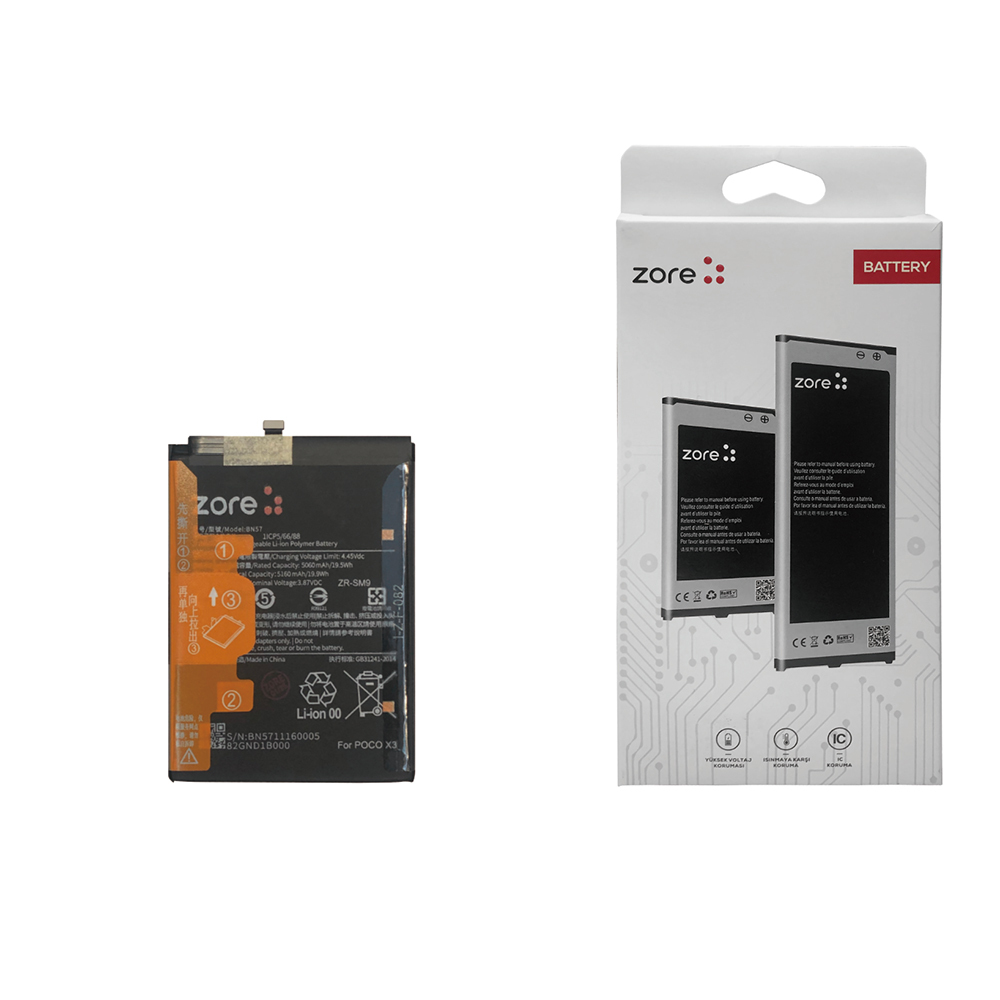 [RNZ-T35891] Xiaomi Poco X3 BN57 Uyumlu Zore Quality Batarya