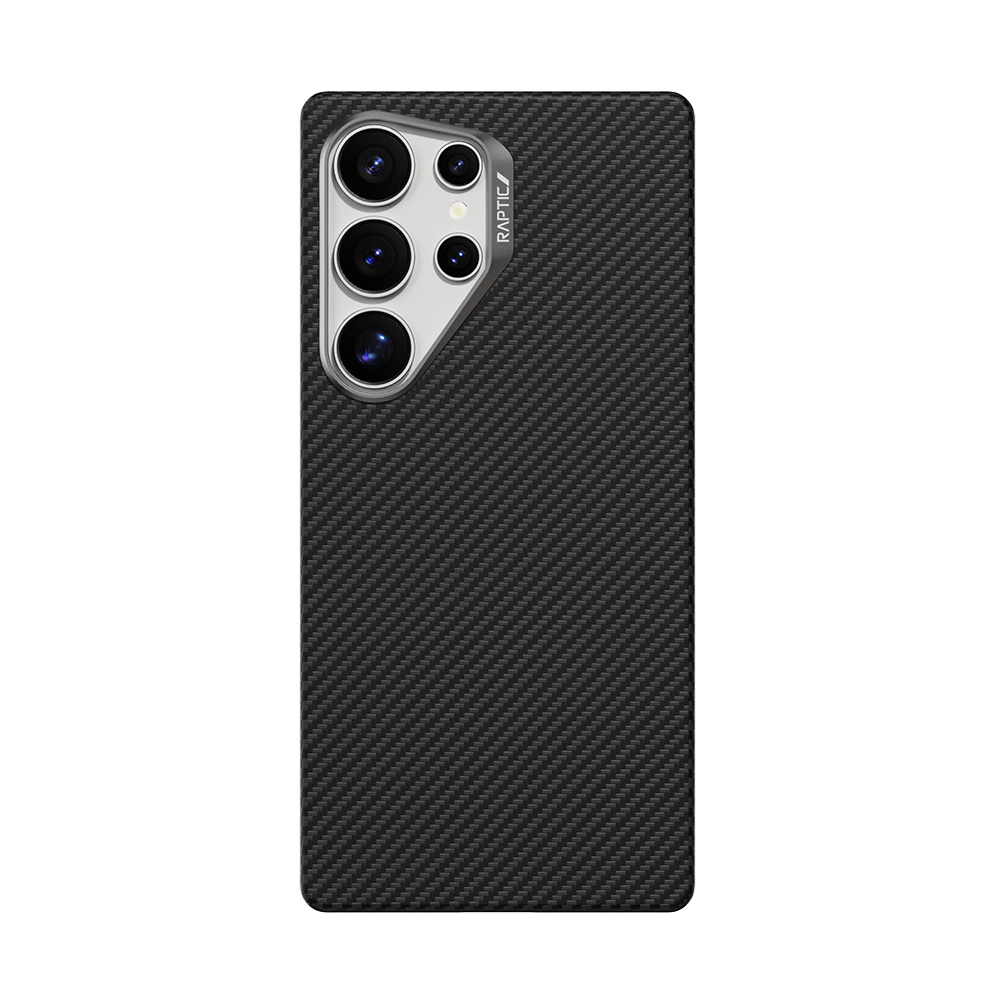 [RNZ-TA115434] Samsung Galaxy S25 Ultra Uyumlu Kılıf M-safe Şarj Özellikli 600D Metal Kamera Çerçeveli Raptic Aramid Fiber Serisi Kapak