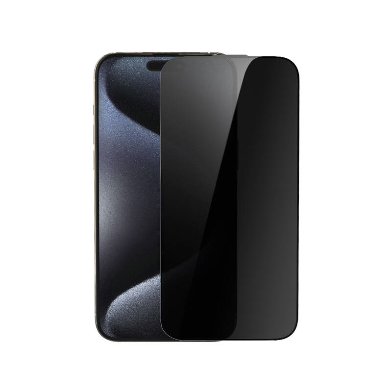 [RNZ-TA116324] Apple iPhone 16E Uyumlu Wiwu Wi-SQ009 Easy Install iPrivacy 360° Anti-Peep Oleofobik Temperli Cam Ekran Koruyucu + Kolay Uygulama Aparatlı