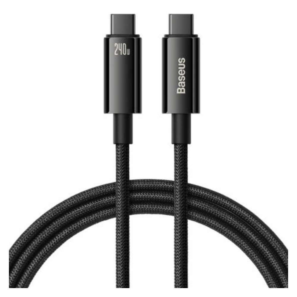 Baseus 240W PD 3.1 Type-C to Type-C Kablo 1m – MacBook, Telefon ve Tablet Uyumlu